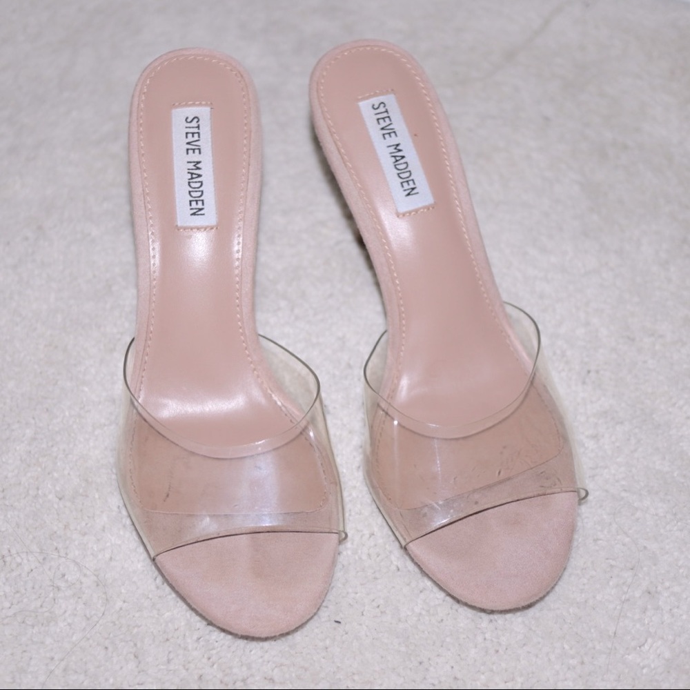 Steve Madden Erin - Clear Mule Heels